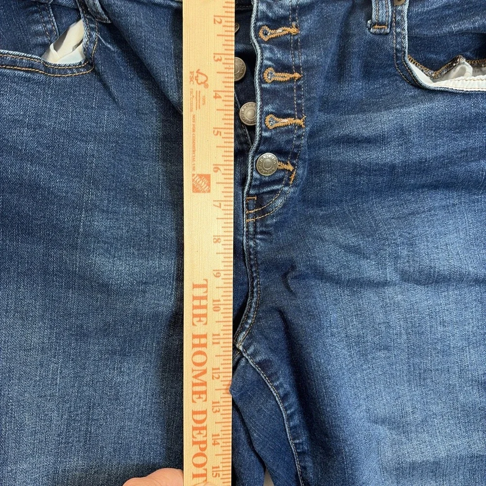 Banana Republic Women's Cropped Bootcut 34/18 Blue Jeans Dark Wash Button‎ Fly